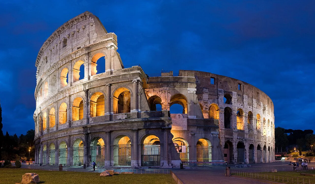 The Colosseum under evening light, Rome