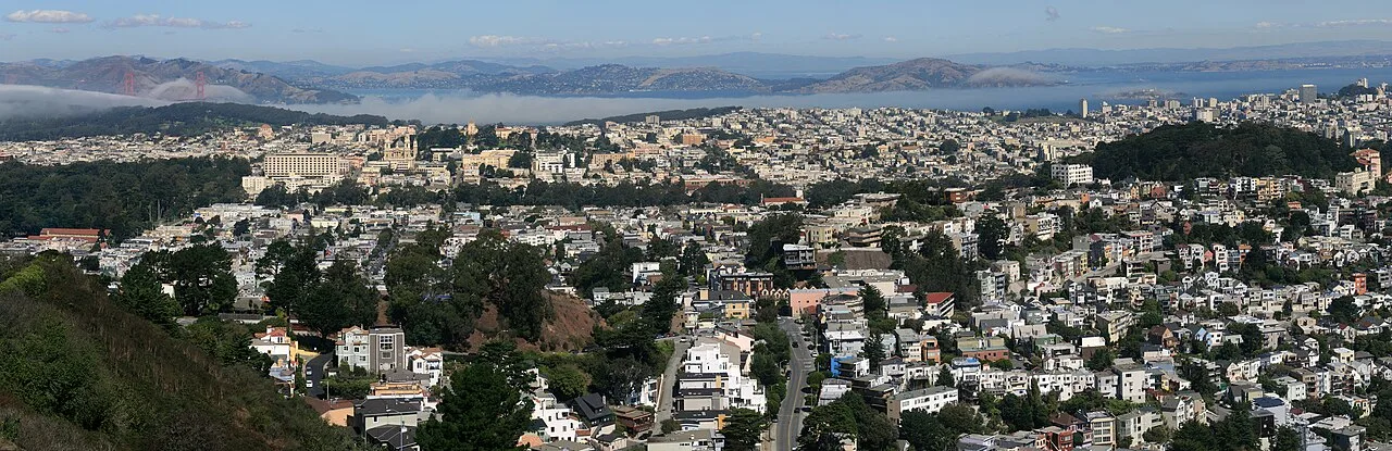 Golden Gate Bridge and San Francisco from Twin Peaks