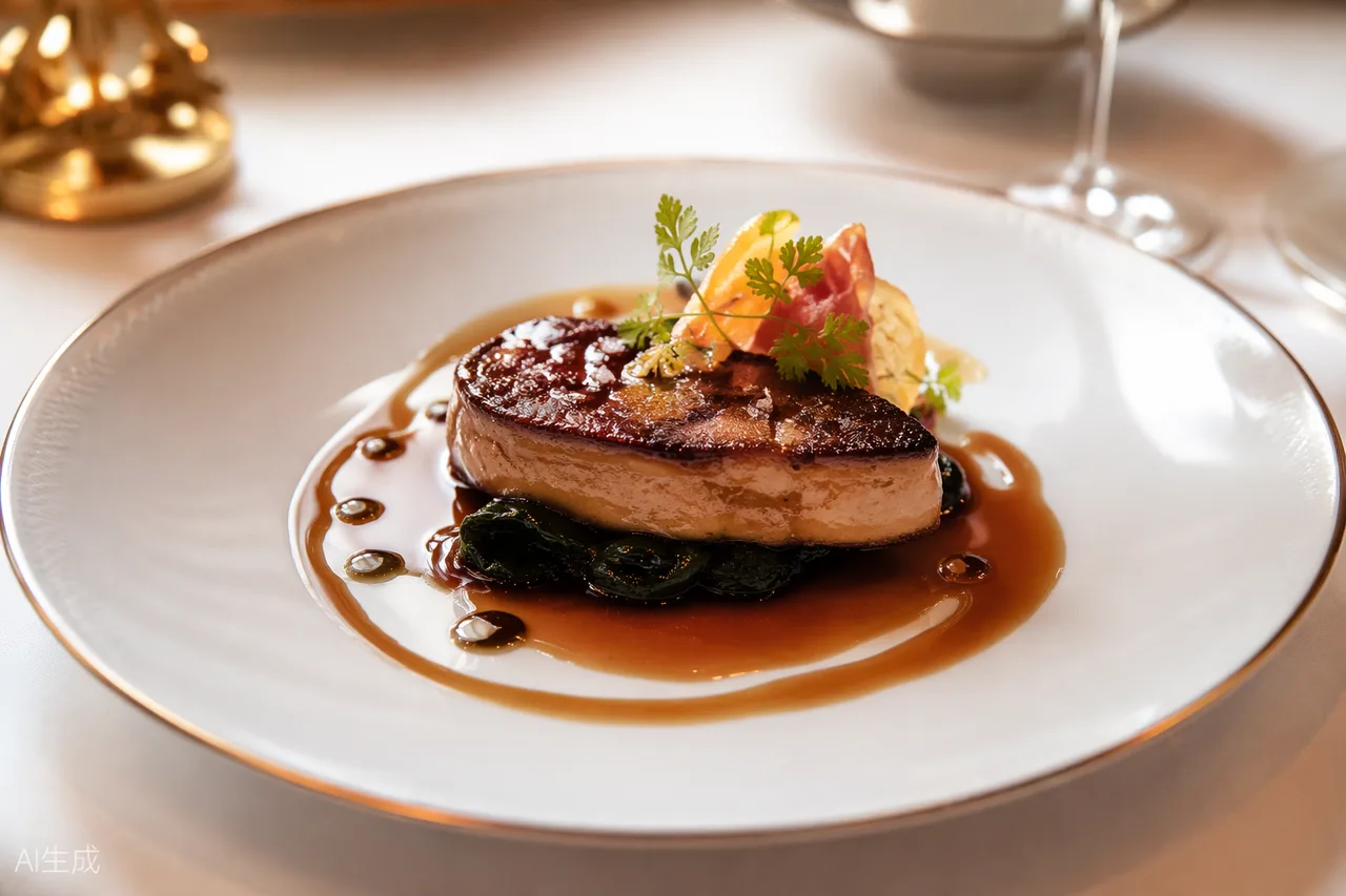 French dish in the style of Alliance, Paris (AI-generated illustration)