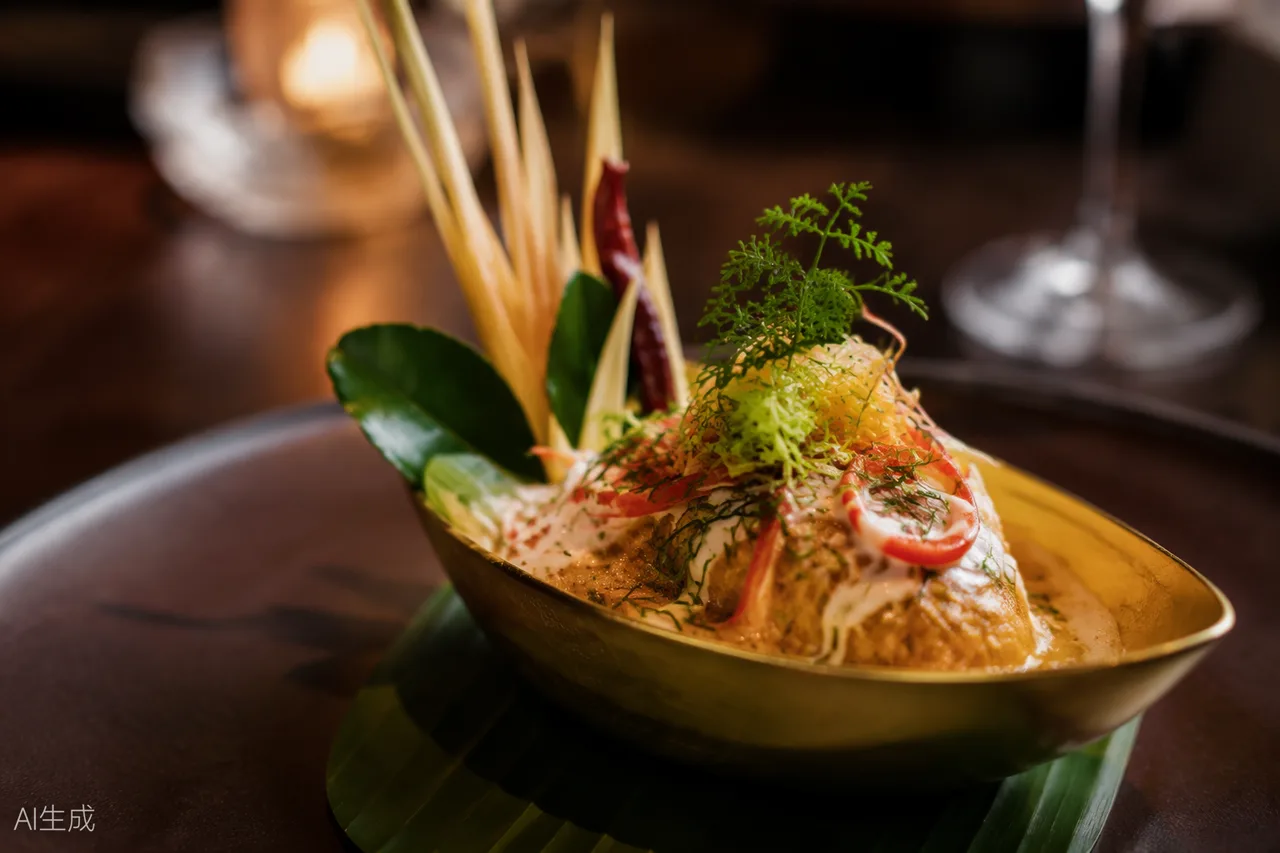 Thai dish in the style of Chim by Chef Noom, Kuala Lumpur (AI-generated illustration)