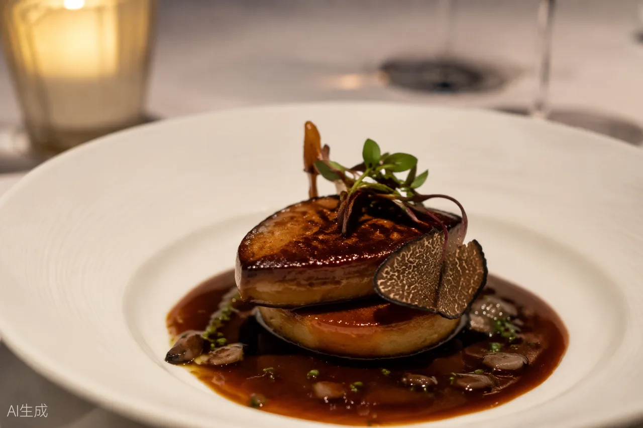 French dish in the style of ESqUISSE, Tokyo (AI-generated illustration)