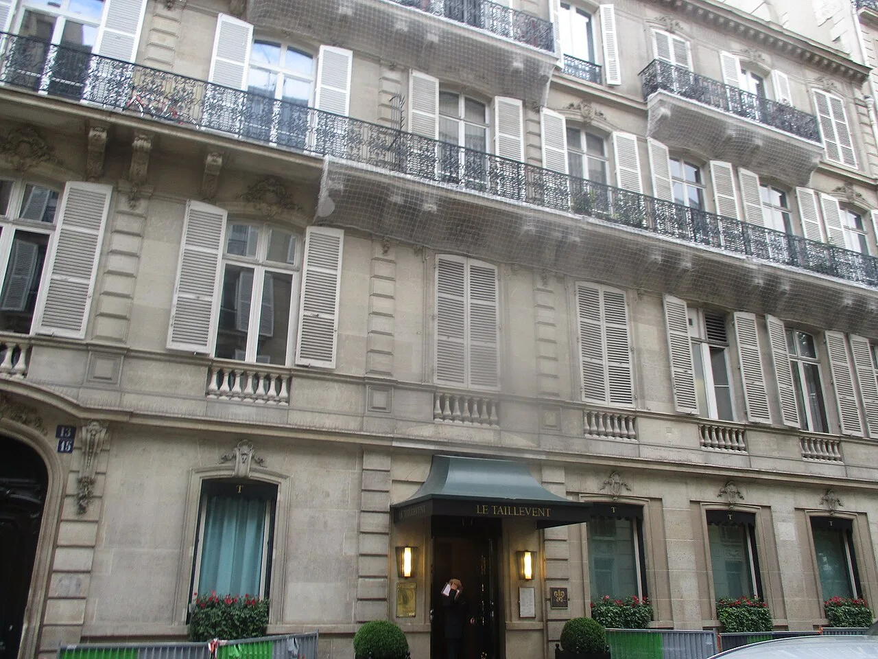 Le Taillevent restaurant on Rue Lamennais, Paris