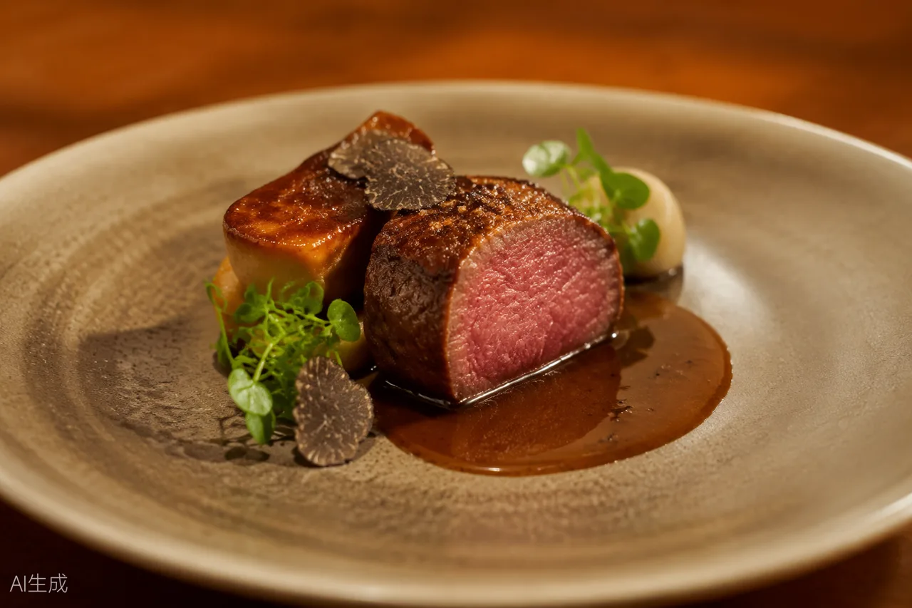 French dish in the style of L'Effervescence, Tokyo (AI-generated illustration)