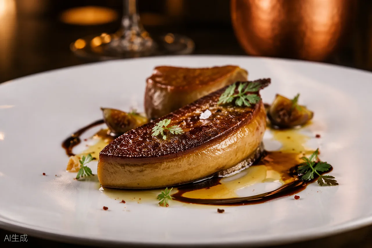 French dish in the style of Maison Rostang, Paris (AI-generated illustration)