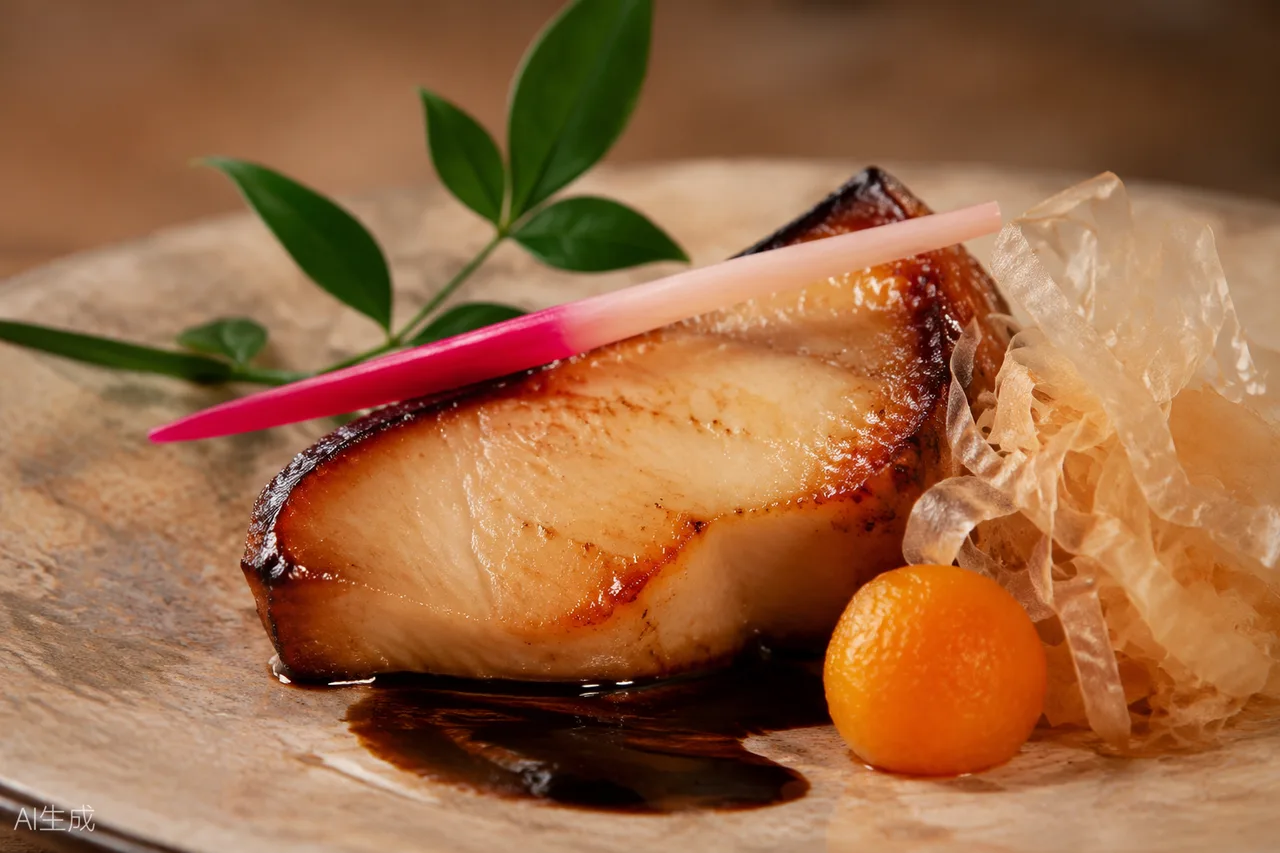 Japanese dish in the style of Odo, New York (AI-generated illustration)