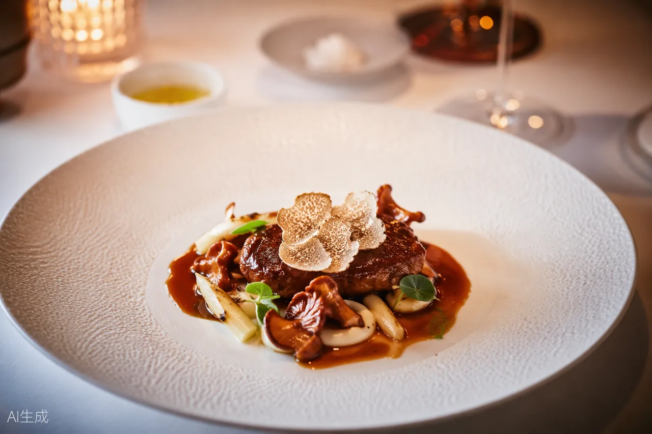 French dish in the style of Pavyllon London, London (AI-generated illustration)