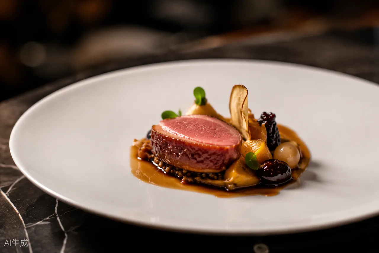 Modern European dish in the style of Skillet KL, Kuala Lumpur (AI-generated illustration)
