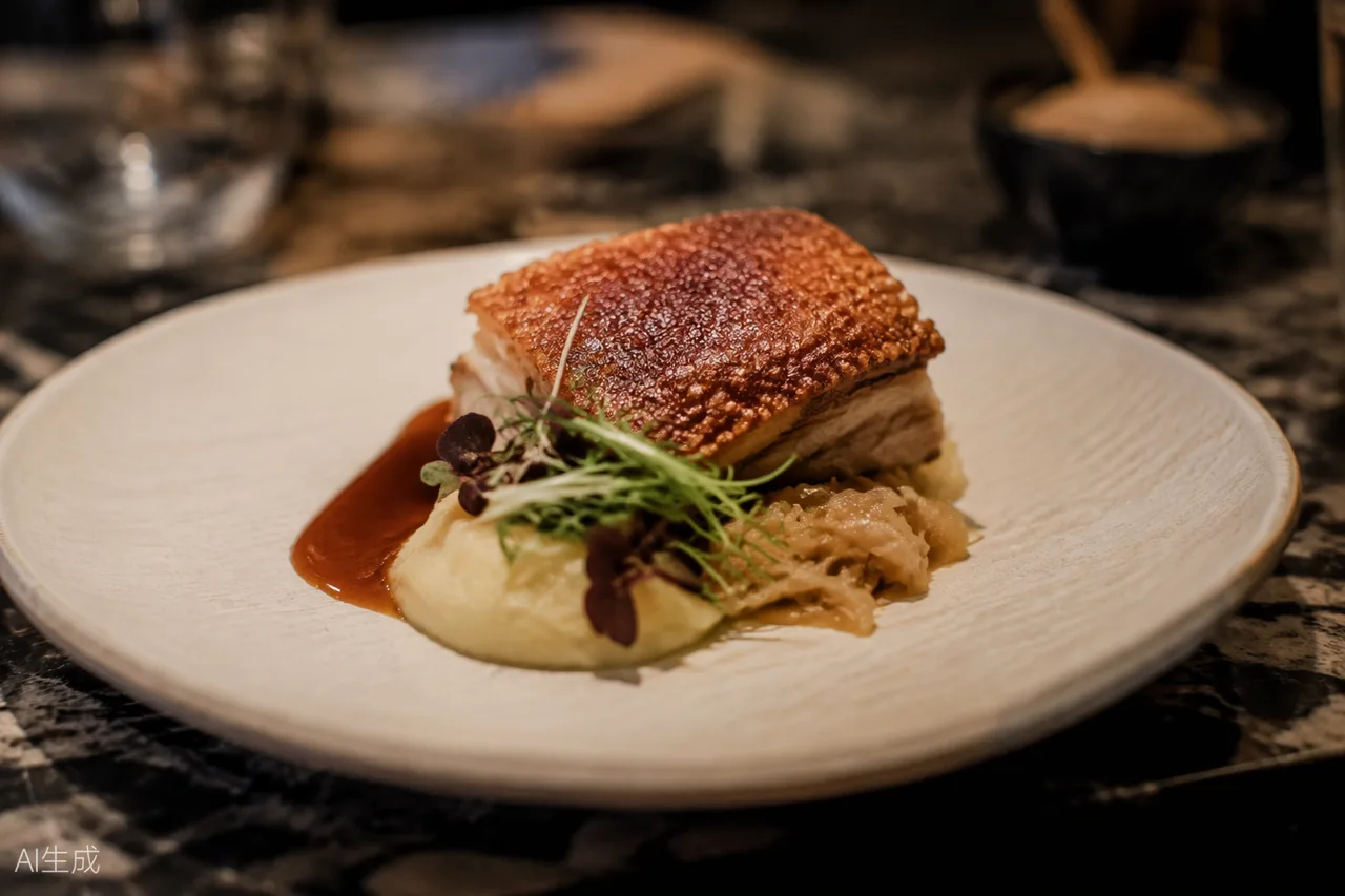 German dish in the style of Sühring, Bangkok (AI-generated illustration)