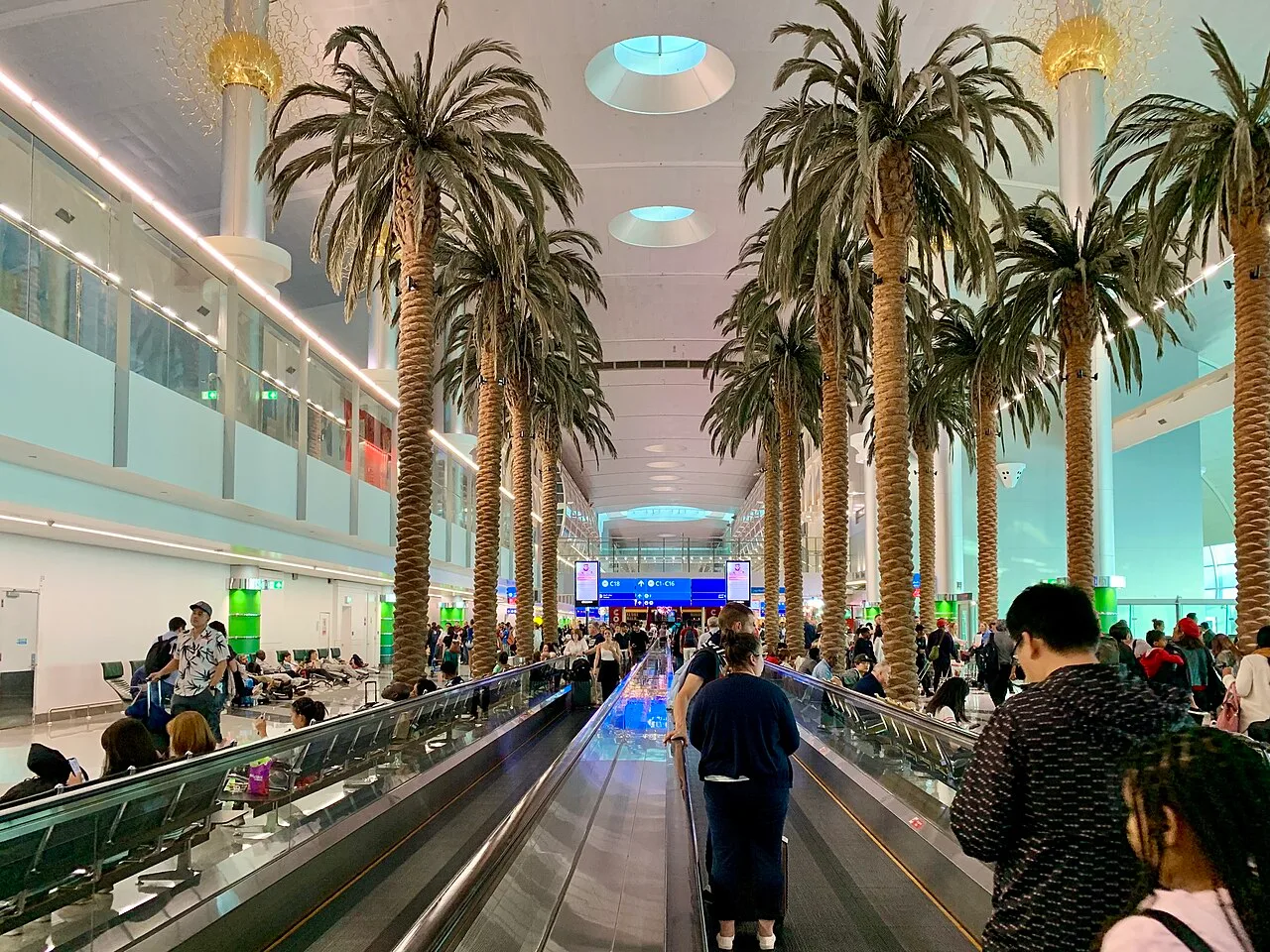 Dubai International Airport (DXB) Terminal 3 interior.