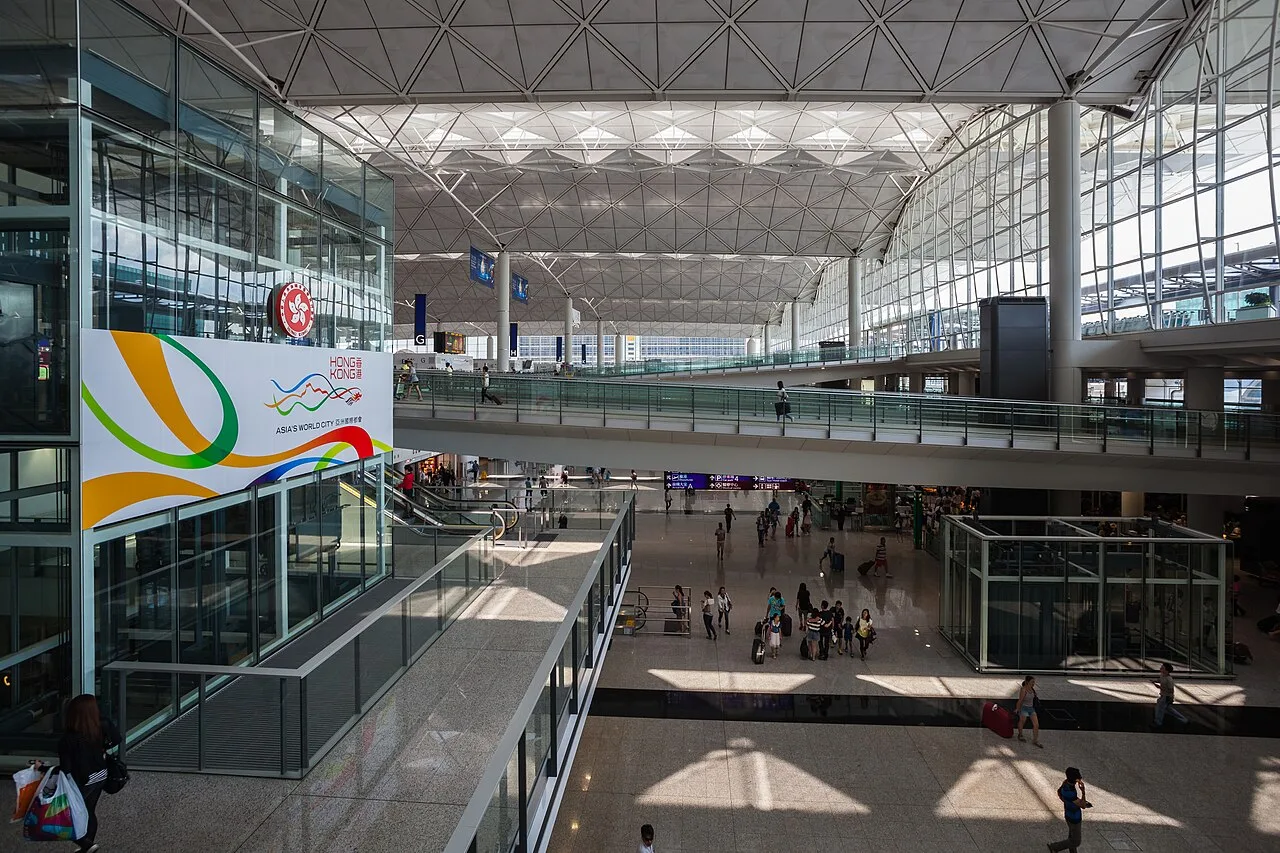 Terminal concourse at Hong Kong International Airport, home of Cathay Pacific.