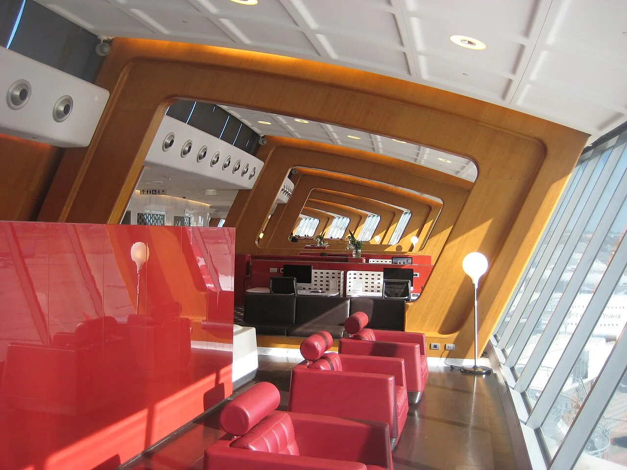 The Qantas First Lounge at Sydney Airport international terminal.
