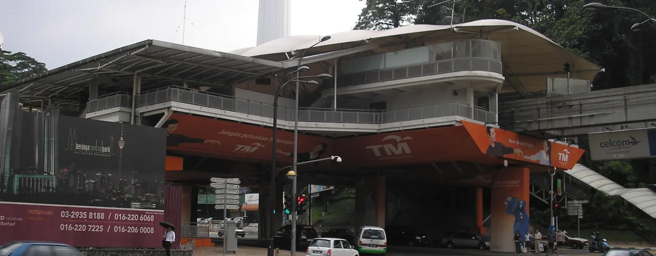 Bukit Nanas monorail station exterior, the nearest stop to Concorde Hotel Kuala Lumpur