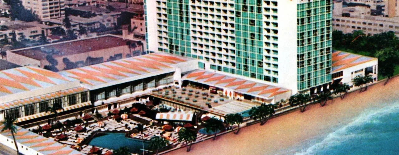 North Miami Beach oceanfront hotel towers along Collins Avenue