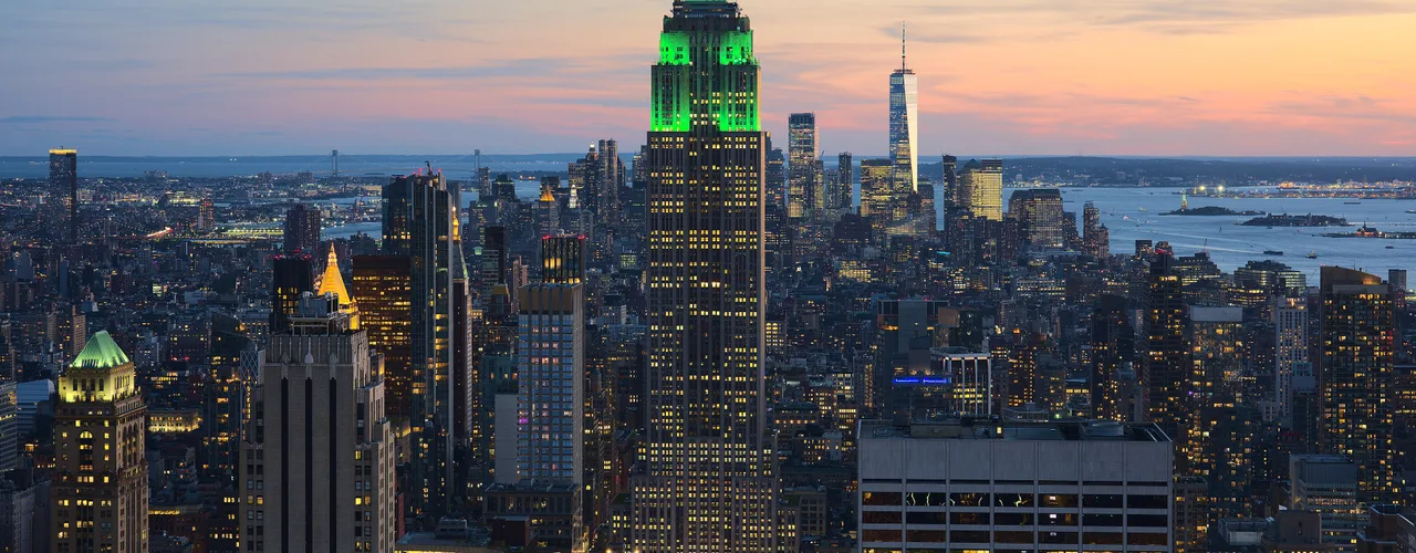 Empire State Building and Midtown Manhattan skyline from Rockefeller Center