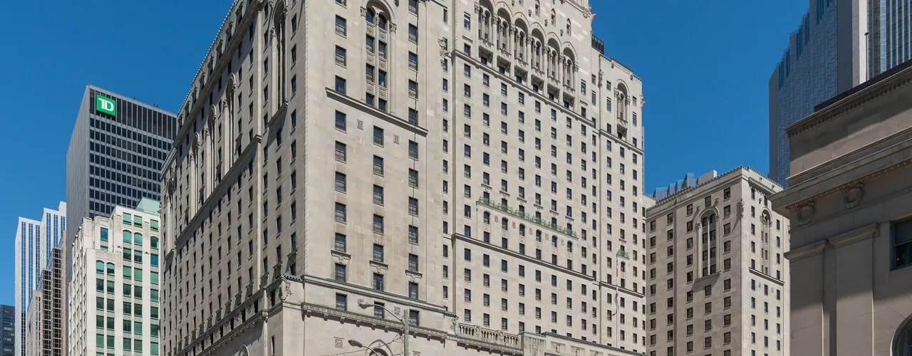 Fairmont Royal York and downtown towers near Union Station