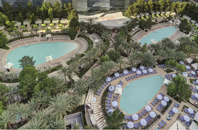 Aria Resort and Casino, Las Vegas — exterior and approach