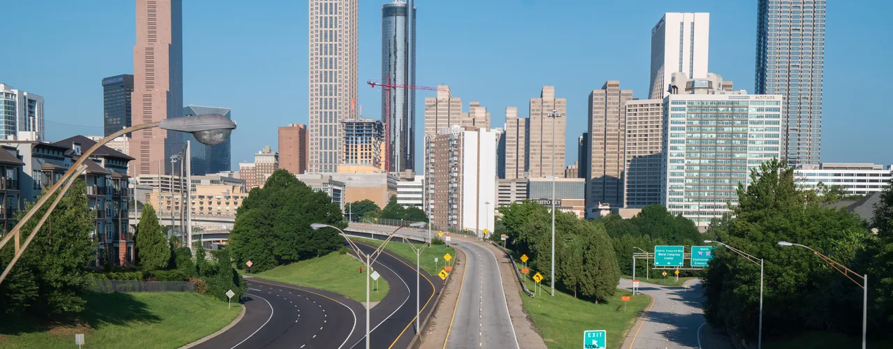 Downtown Atlanta skyline from the Jackson Street Bridge