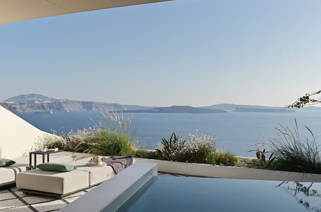 Canaves Oia Suites, Santorini — exterior and approach