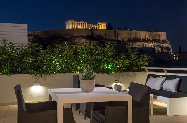 Divani Palace Acropolis, Athens — exterior and approach