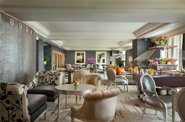 Plush lounge seating at Hotel Mulia Senayan, Jakarta