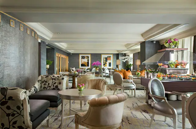 Restaurant and lounge interior at Hotel Mulia Senayan, Jakarta