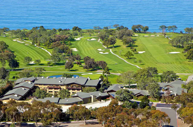 The Lodge at Torrey Pines, San Diego — exterior and approach