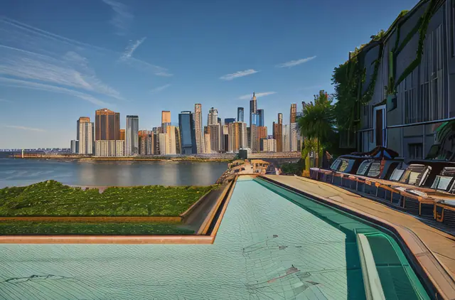 1 Hotel Brooklyn Bridge, New York — exterior and approach