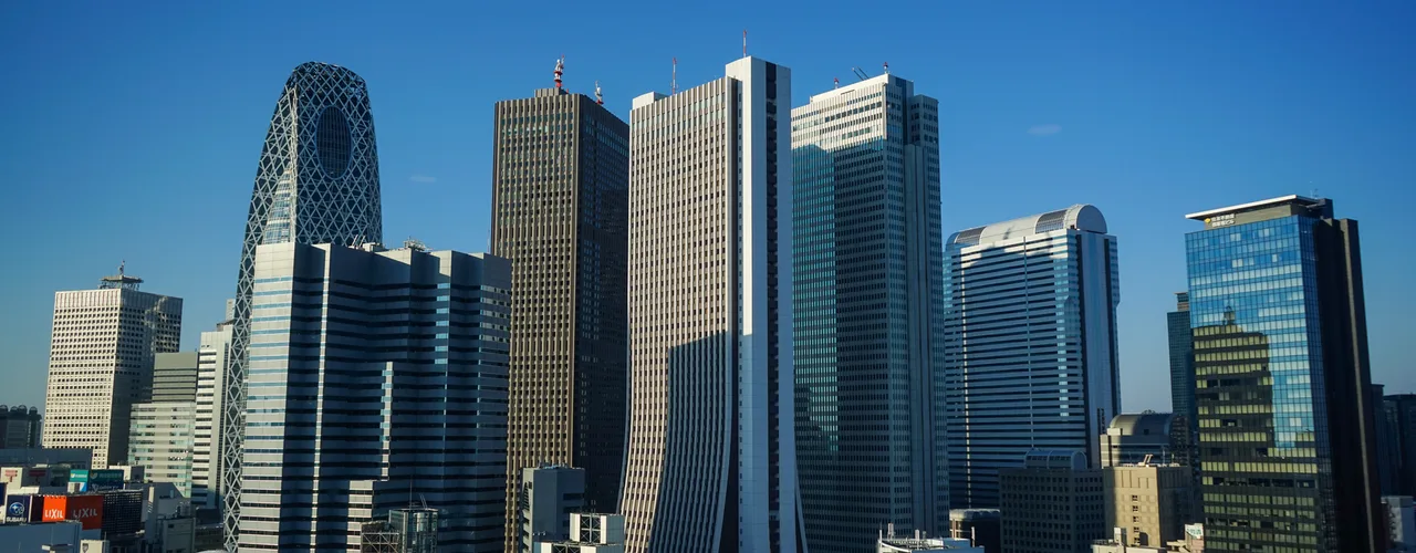 Shinjuku skyscraper skyline in Tokyo at dusk