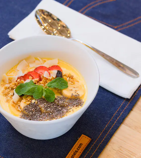Smoothie bowl breakfast at Yello Hotel Kuta Beachwalk