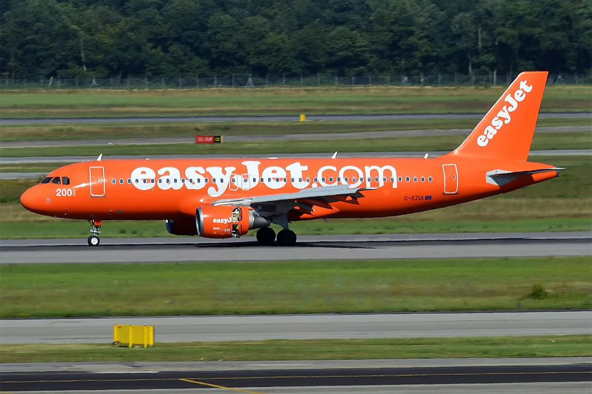 easyJet Airbus A320 aircraft.